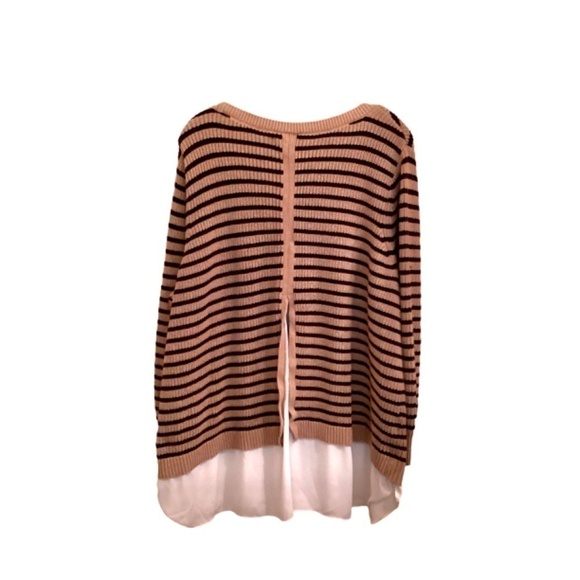 LOFT Plus Women’s Striped Sweater, Size 24/26 - Picture 2 of 7